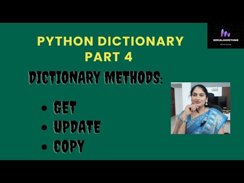 35. Python Dictionary -Part4- Methods