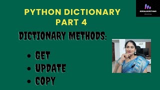 35. Python Dictionary -Part4- Methods Profile