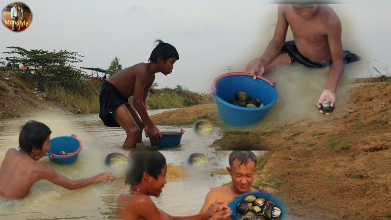 VLOG 1627.  ប្រទះឃើញលាសធំៗតាមមាត់អូ។ លាសធំអាំងសម្រាប់អាហារពេលល្ងាច។ ត្រីច្រើនណាស់ គេចាប់មិនអស់។