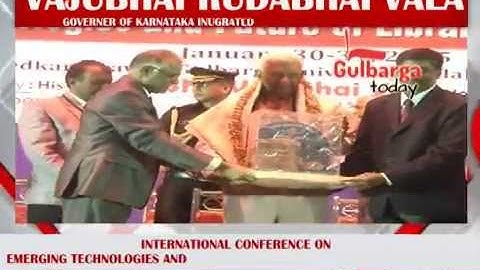Internation Conference Inugrated by Governer of Karnataka At Gulbarga University Gulbarga.