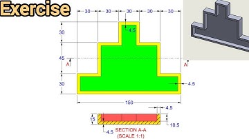 Solidwork Exercise Tutorial #delcam #solidworks #powermill #viralvideo #treading 