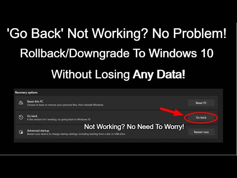 How To Enable Go Back Button after 10 Days on Windows 11