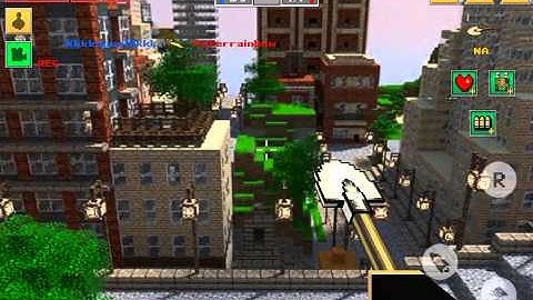 [Block Force - Pixel Style Gun Shooter Game] Look at the view (with fighting in the backround)