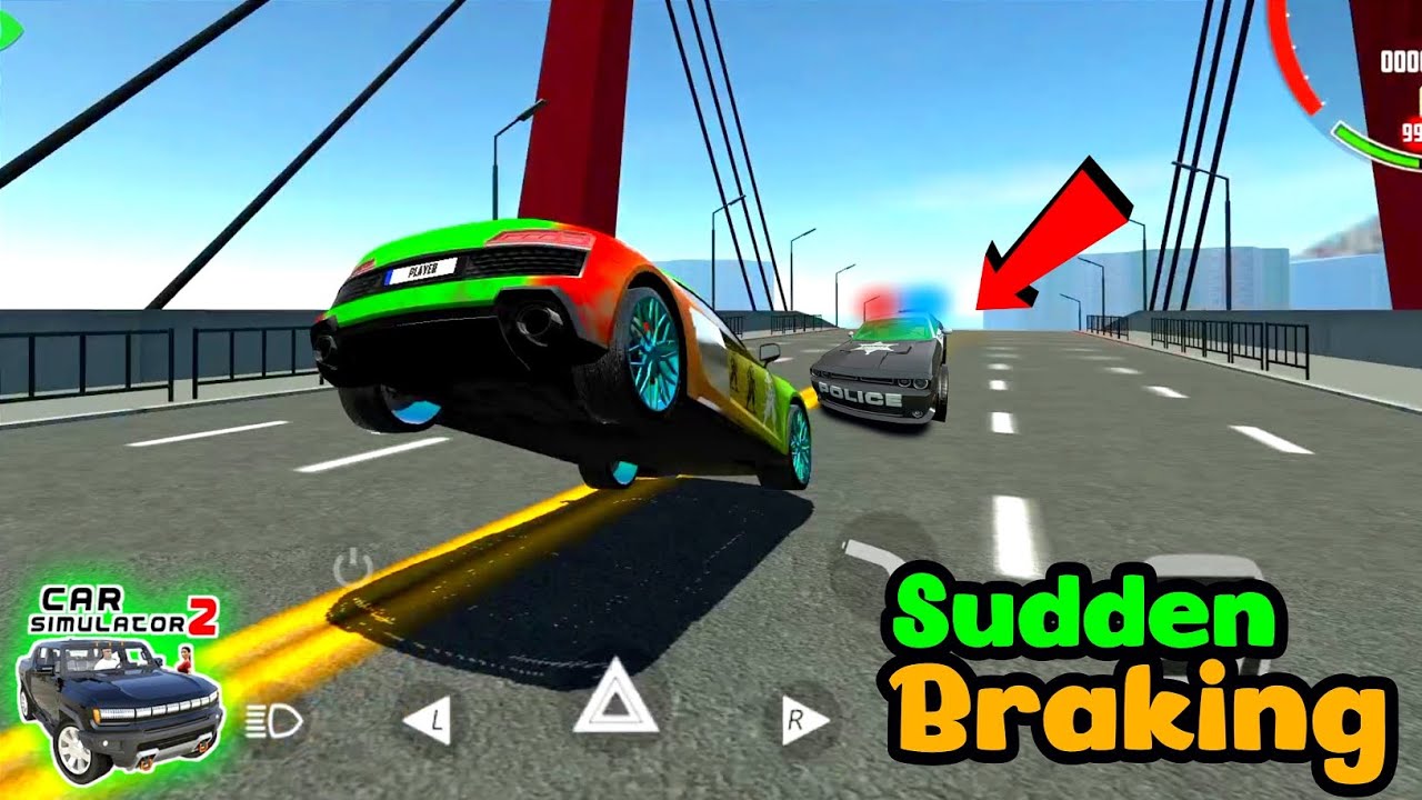 Sudden Braking Car Simulator 2 YouTube