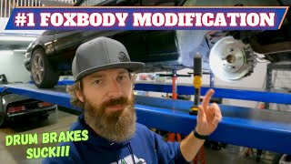 This Should Be Your FIRST Mod!  Foxbody Mustang Rear Disc Brake Conversion // DIY  How To