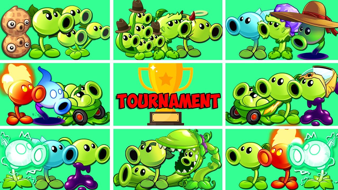 PvZ 2 Tournament Random Team PEASHOOTER Who 's Best PEA Team? YouTube