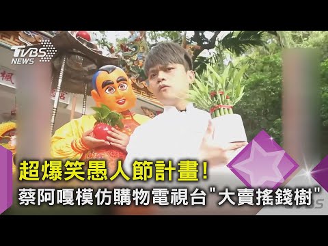 超爆笑愚人節計畫! 蔡阿嘎模仿購物電視台"大賣搖錢樹"｜TVBS新聞