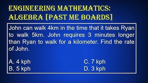 Engineering Mathematics: Algebra [Past ME Boards]