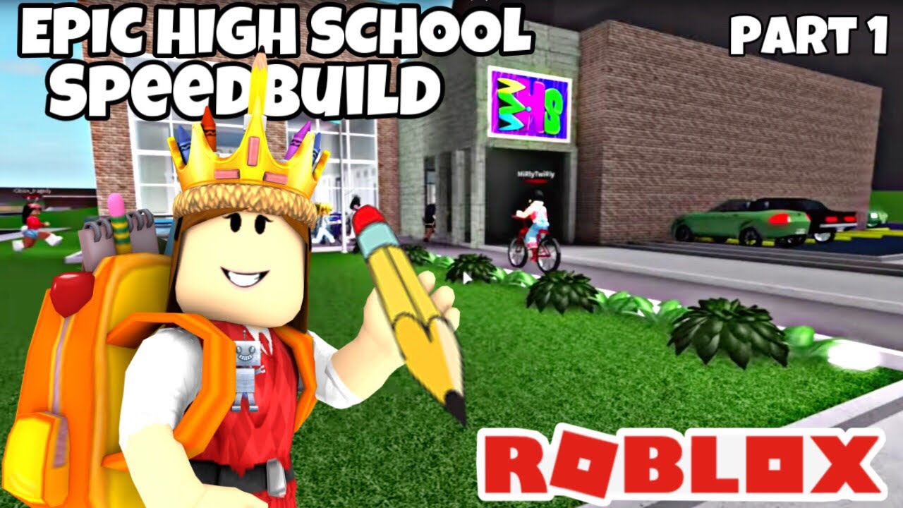 Building Epic High School Roblox Bloxburg Speedbuild Part 1 Youtube - nezi plays roblox speed build