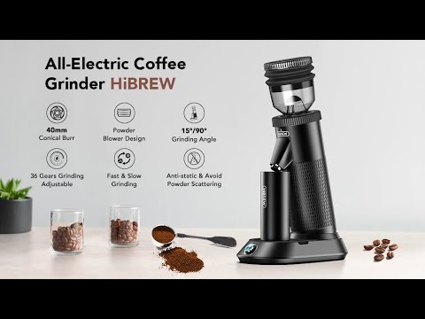 HiBREW G5 Electric Coffee Grinder with 99.8% Powder Rate by HiBREW