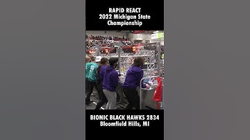 Bionic Black Hawks 2834 #michigan #state #championship #2022 #rapidreact #robotics #highschool