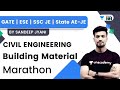 Building material  civil engineering  gate  ese  ssc je  state aeje  sandeep sir  civil 101