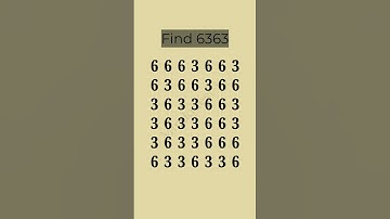Vind het getal 6363 - Wiskundequiz #wiskunde #quiz #shorts #raden #onderwijs #ytshorts #iqtest #yt