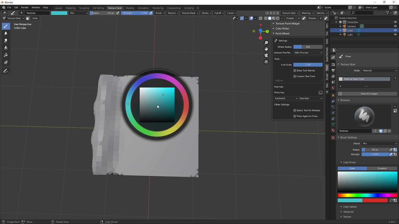 Blender Sculpt Wheel turns into Sculpt+Paint Wheel! YouTube