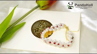 【Handmade With PandaHall】How to make a pearl&crystal bead bracelet