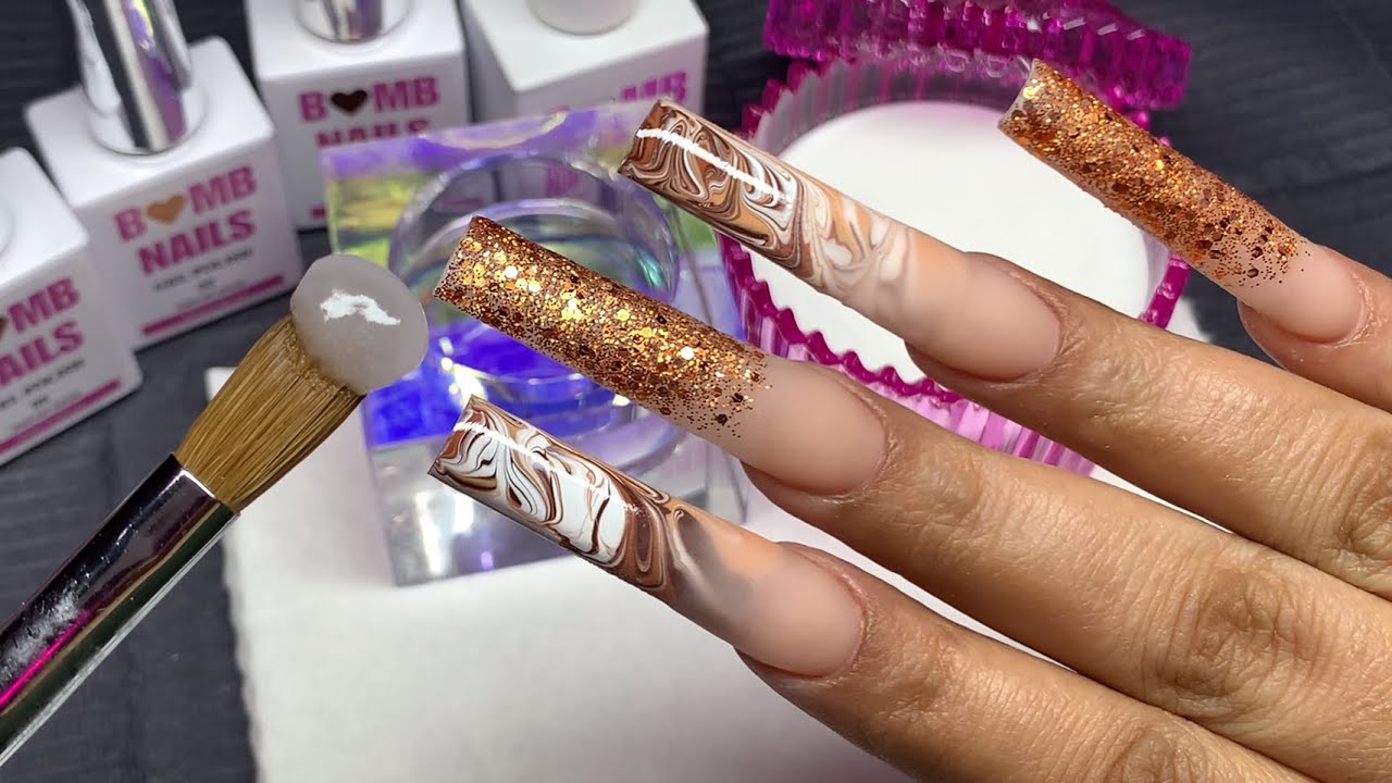 WATCH ME WORK WITH MY NON DOMINANT HAND/ FALL NAILS FROM START TO FINISH 🍂🤎