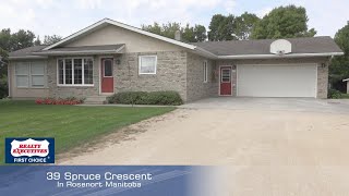 House for Sale at 39 Spruce Crescent in Rosenort Manitoba