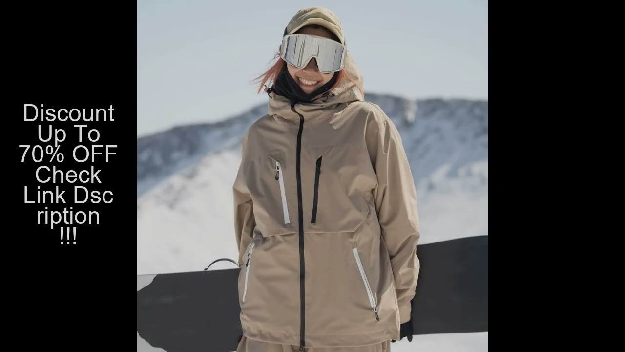 GSOU SNOW 2025 Contrast-Zip Snow Jacket Winter Sports Waterproof Insulated Skiing Clothes Women Loos