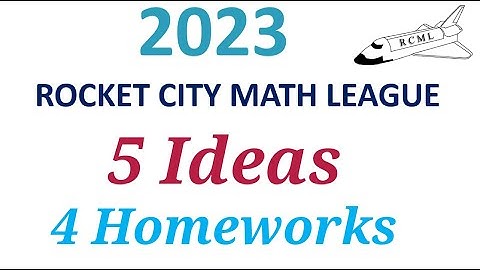 RCML 2023 ROCKET CITY MATH LEAGUE Solutions Problems 2022 Olympiad Tutor Preparation 2021 Date 2020
