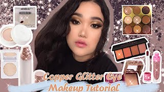 Copper Glitter Eyes Makeup Tutorial✨