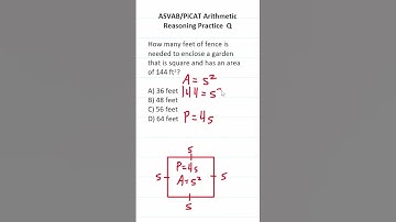 ASVAB/PiCAT Math Knowledge Practice Test Question: Perimeter and Area #acetheasvab with #grammarhero