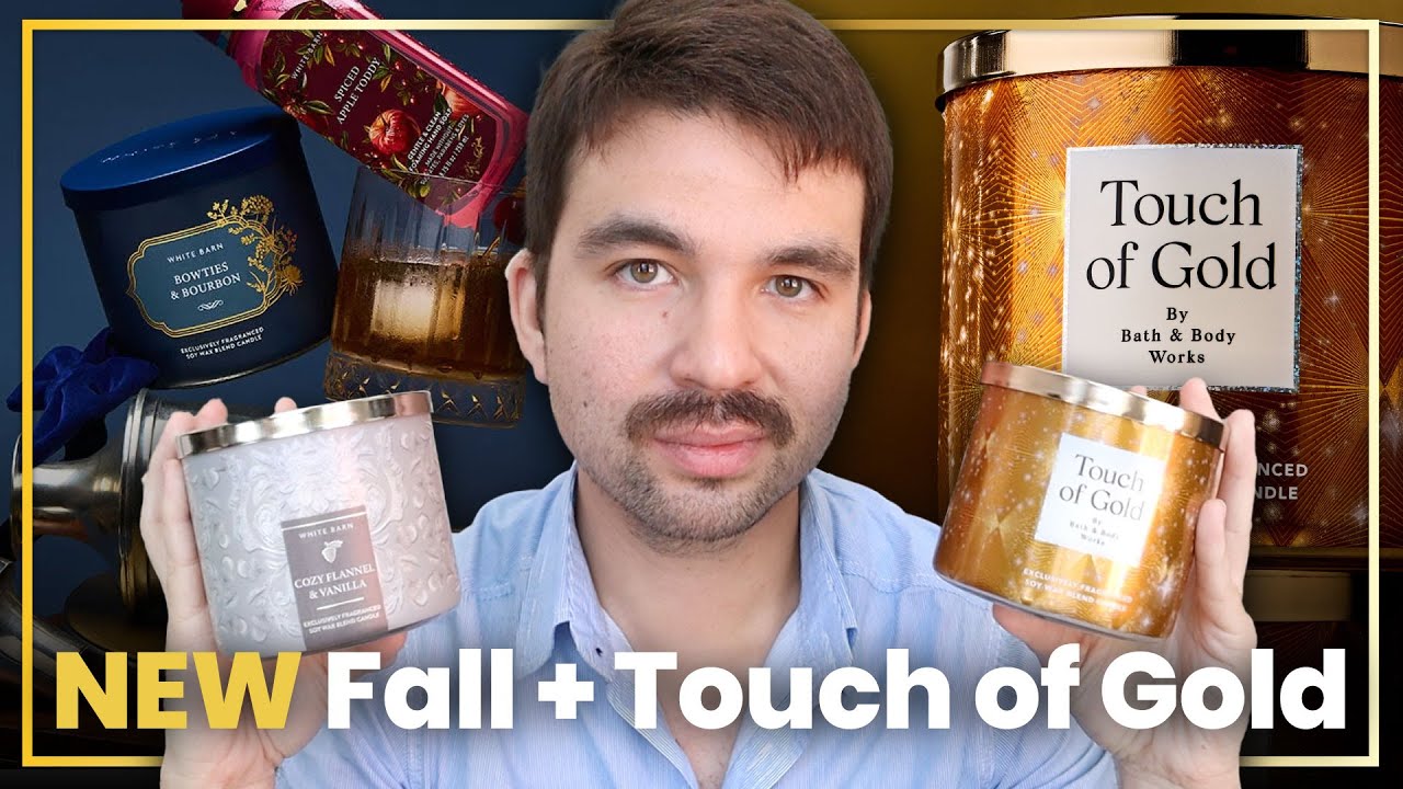 Прикосновение золота + Осень + Керамическая свеча – Bath & Body Works 2025