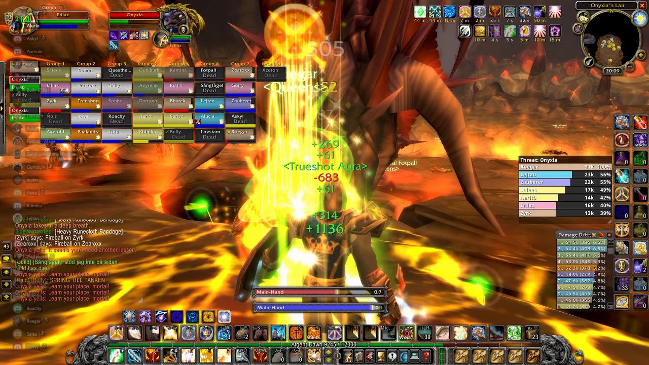 World Of Warcraft - Classic | Retribution Paladin tanks Onyxia - YouTube