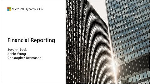 Financiële rapportage in Dynamics 365 Finance - TechTalk