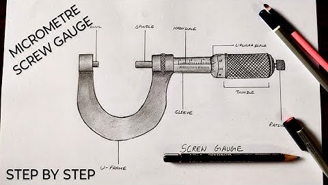 how to draw micrometre screw gauge|step by step | Arun Prasath Arts