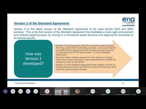 ENA Open Networks Flexibility Standard Agreement V2 Consultation webinar 22 Sep 2021