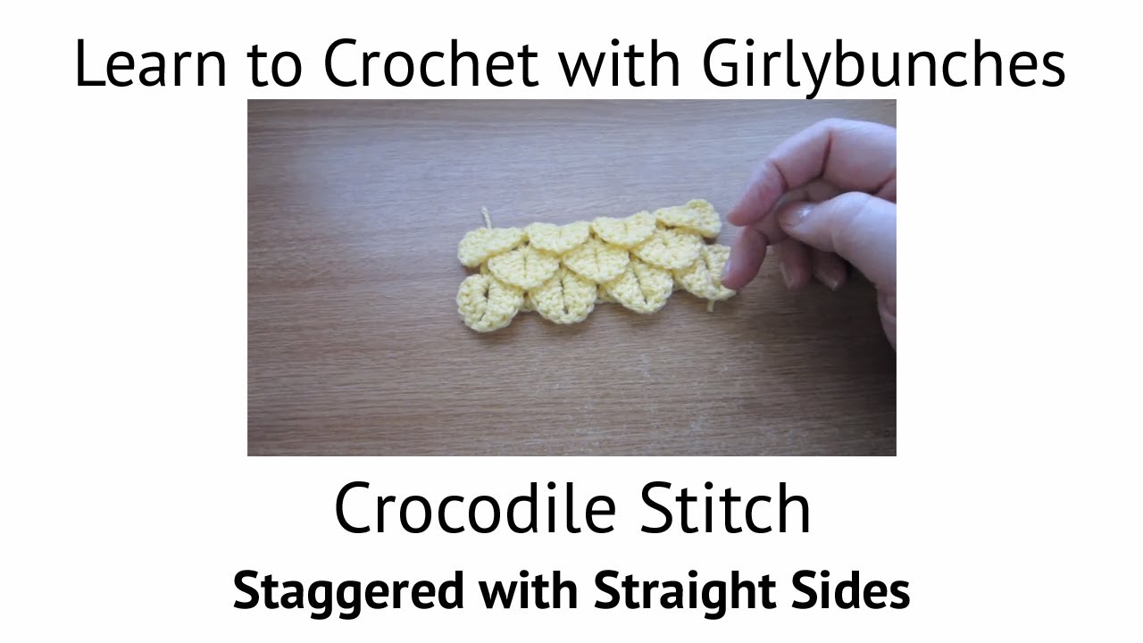 Crocodile Stitch Part 2 Staggered Straight Sides Tutorial