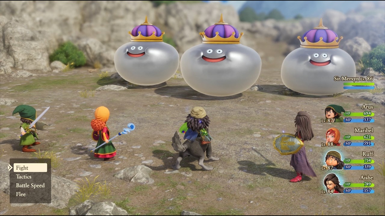 Dragon Quest VII Reimagined Metal King Slime Late Game EXP Grind Level ...