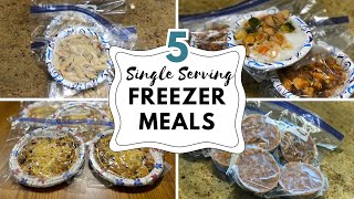 INDIVIDUAL Homemade Freezer Meals | 5 DIFFERENT Meal Ideas