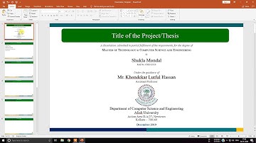 PPT Template for Final Year Project/Dissertation Presentation for University Students (use as PDF)