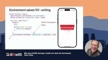 Why every SwiftUl developer should care about the Environment | iOSKonf25 | Peter Friese