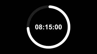 8 Hour 15 Min Study Timer | Minimalist Focus Countdown