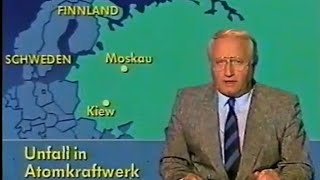 ARD-Tagesschau zur Nuklearkatastrophe von Tschernobyl (1986)