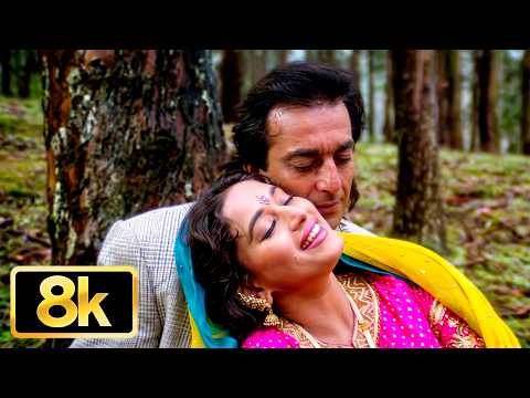 Mera Dil Bhi Kitna Pagal Hai | 8K Video Song | Kumar Sanu | Alka Yagnik | Madhuri | Sanjay Dutt