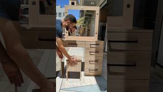 كوافوز بالمرأة #woodworking #carpenter #wood #furniture #shortvideo #نجارة_الخشب #shortshorts #mdf