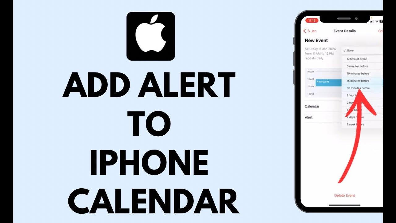 How to Add Alert to iPhone Calendar Events (EASY!) YouTube