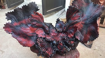 Cá Xiêm Tài Lộc gỗ Trắc