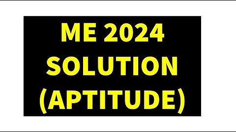 GATE 2024 ME | Mechanical | Aptitude Solution | Live | Memory Based Questions