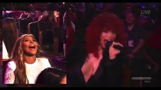 ((funny)) Faith Evans introduces Lil' Kim at the HipHopHonors award show