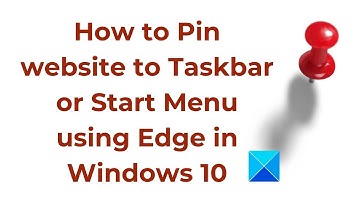 Pin website to Taskbar or Start Menu using Edge in Windows 11