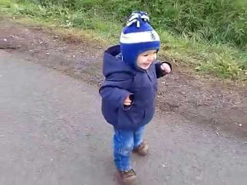 one year old baby walking