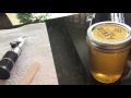 What's the moisture content in our honey? (Looking through a refractometer)