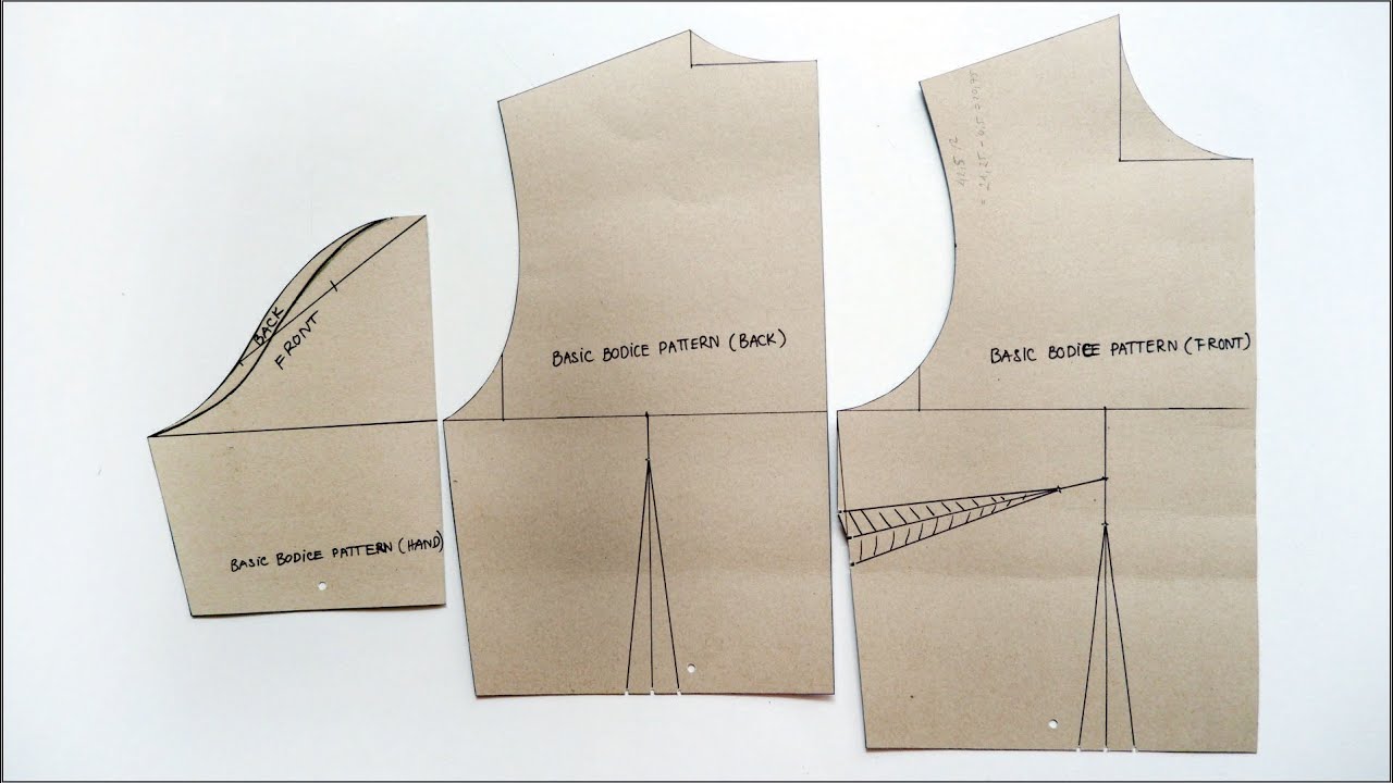 How To Draft A Basic Bodice Pattern Basic Bodice Pattern With 2 Darts How To Draft A Basic Bodice Pattern Basic Bodice Pattern With 2 Darts