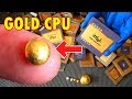 Extracting gold from CPU computer scrap. Gold value in CPUs Chips "gold recovery"