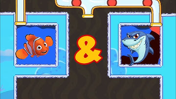 Save The Fish level 37X // gameplay fishdom pull the pin Game Mobile free