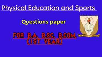 Sports and physical education (B-001)/BA/B.sc/B.com/Questions paper/CCSU  Qualifying Course